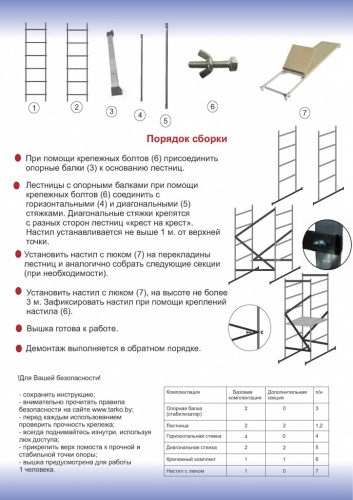 Помост алюминиевый TARKO